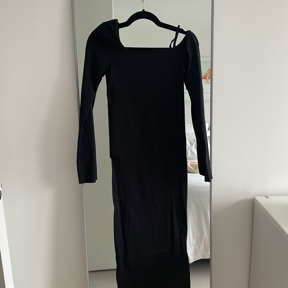 Helmut Lang Nylon Midi Dress Black - Picture 6 of 8